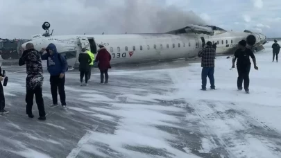 Toronto’da Korkutan Uçak Kazası! Delta Havayolları Uçağı Takla Attı
